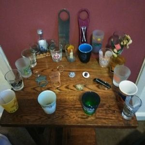 Shot glasses and bar keys